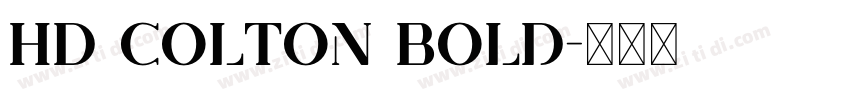 HD Colton Bold字体转换